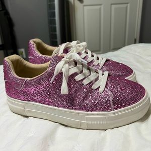 Pink Rhinestone Sneakers